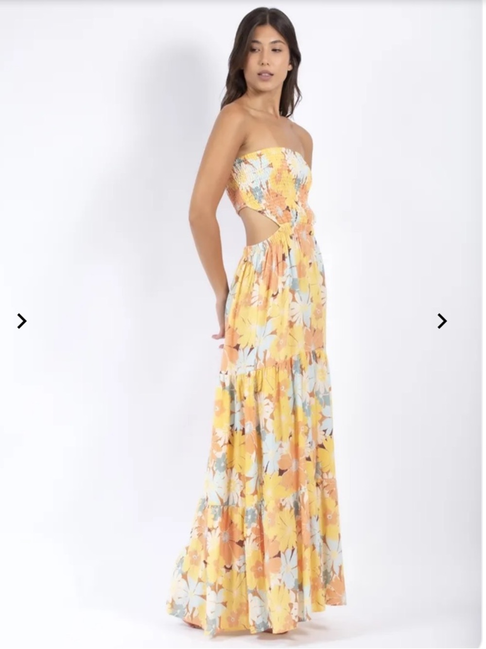 RipCurl sunrise session floral strapless sundress - Picture 2 of 12